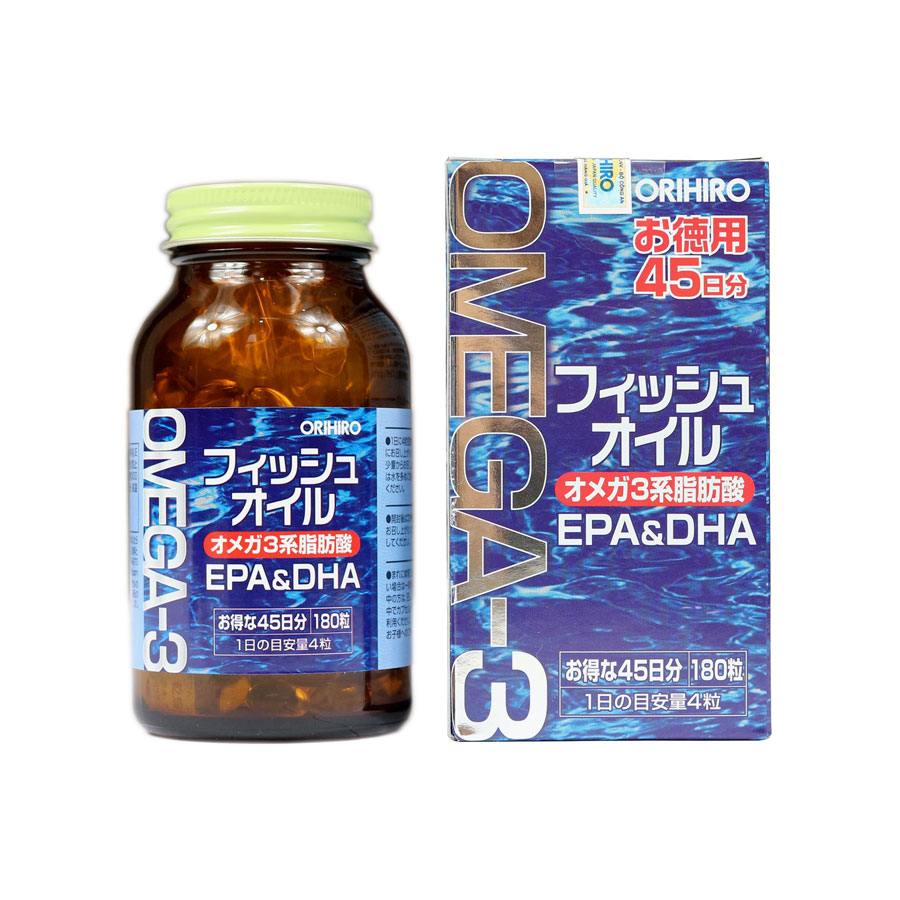 Dầu Cá Omega 3 Orihiro 180 Viên