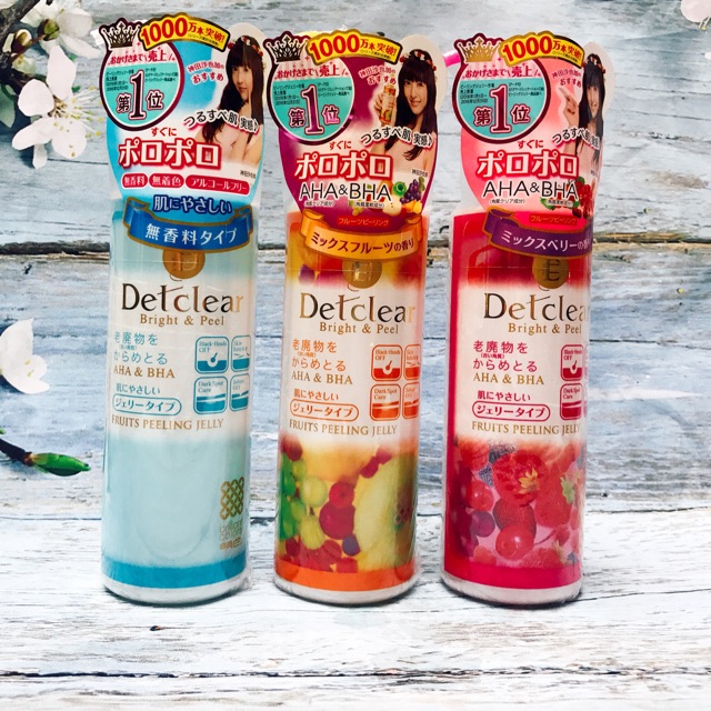 Tẩy tế bào chết Detclear Bright And Peel Nhật Bản 180ml
